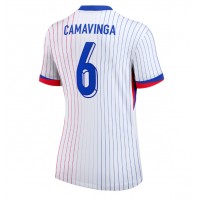 Echipament fotbal Franţa Eduardo Camavinga #6 Tricou Deplasare European 2024 pentru femei maneca scurta